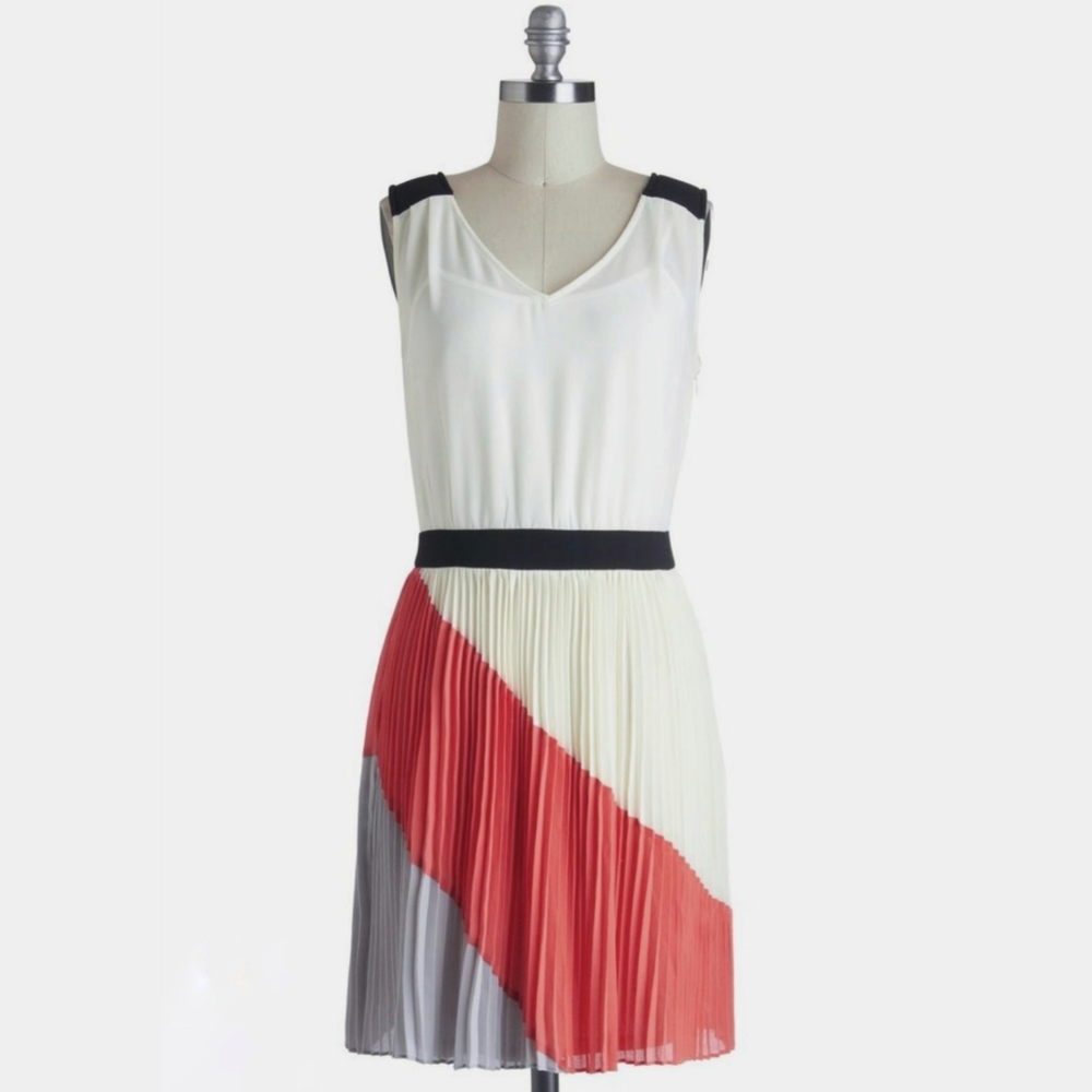 Modcloth All Accordion To Plan Dress Medium